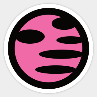 Hot Pink Abstract Fiery War Dragon Emblem Logo Design Sticker